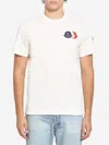 Moncler Cotton T-shirt With Ribbed Crew Neck And Signature Logo Patches In White