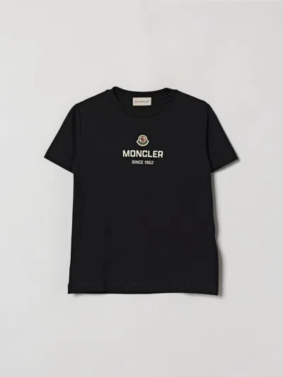Moncler T-shirt Kids Color Navy In Black