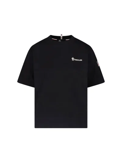 Moncler T-shirt Logo In Black