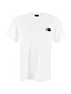 Moncler Men T-shirt With Faded Logo Motif In Cotton In White