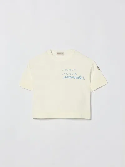 Moncler T-shirt  Kids Color Beige In White