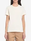 Moncler Embroidered Logo Cotton T-shirt In White