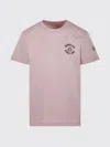 Moncler T-shirt With Embroidery In Pink