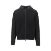 Moncler Zip-up Hooded Sweatshirt In Black