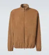 Moncler Turbat Reversible Suede Jacket In Brown