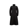Moncler Robe Midi En Coton À Col Roulé In Black