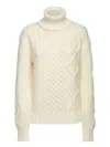 Moncler Wool Turtleneck Sweater In White