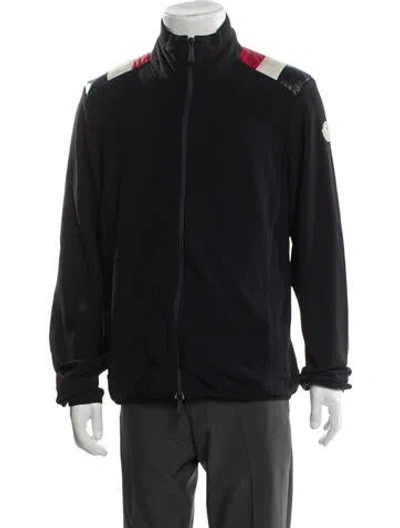 Pre-owned Moncler Turtleneck Long Sleeve Cardigan In Blue