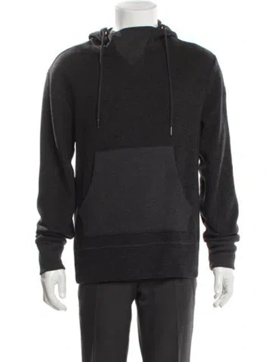 Pre-owned Moncler Turtleneck Long Sleeve Hoodie In Blue