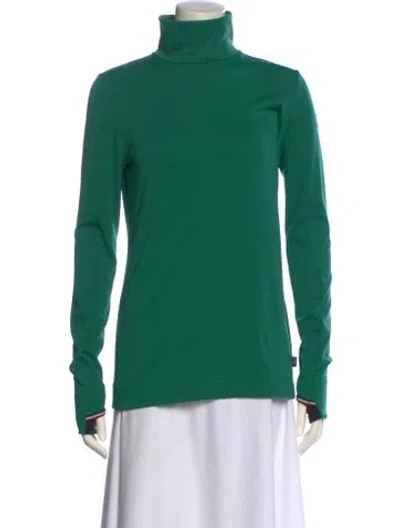 Pre-owned Moncler Turtleneck Long Sleeve Sweatshirt In Green