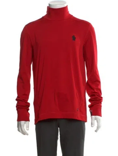 Pre-owned Moncler Turtleneck Long Sleeve T-shirt In Red