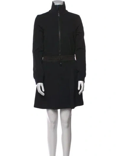 Pre-owned Moncler Turtleneck Mini Dress W/ Tags In Black