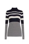 Moncler Striped-intarsia Ribbed Wool Top