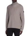 Moncler Men's Cotton Turtleneck Sweater In Beige