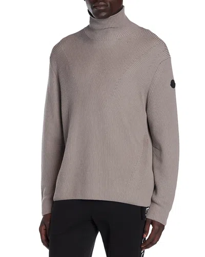 Moncler Men's Cotton Turtleneck Sweater In Beige