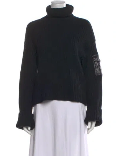 Pre-owned Moncler Turtleneck Sweater In Black