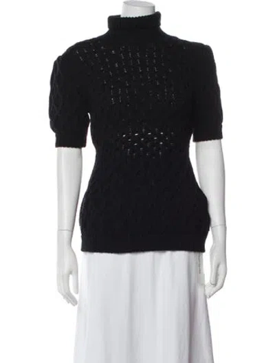 Pre-owned Moncler Turtleneck Sweater In Black