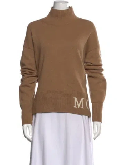 Pre-owned Moncler Turtleneck Sweater In Brown
