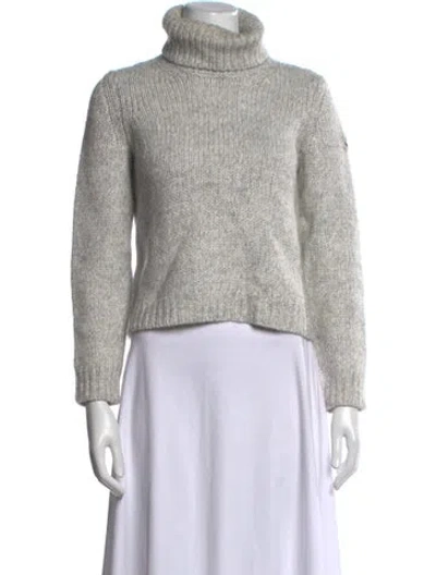 Pre-owned Moncler Turtleneck Sweater In Grey