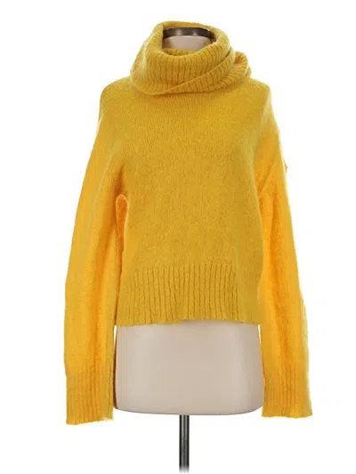 Pre-owned Moncler Turtleneck Sweater In Yellow