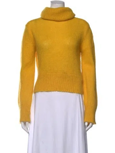 Pre-owned Moncler Turtleneck Sweater In Yellow
