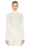 Moncler Turtleneck Top In Silk White