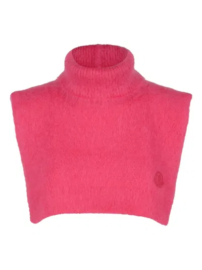 Moncler Turtleneck Vest In Pink