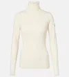 Moncler Turtleneck Wool-blend Sweater In White