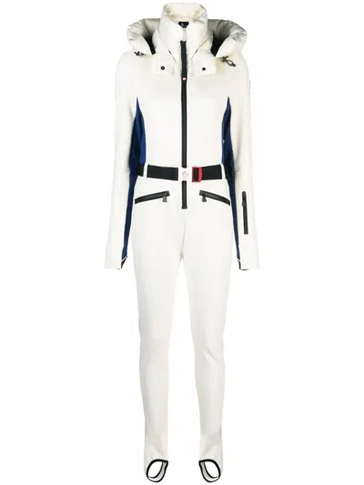Moncler White Padded Hooded Ski Jumpsuit