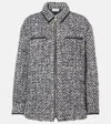 Moncler Tweed Bomber Jacket In 0