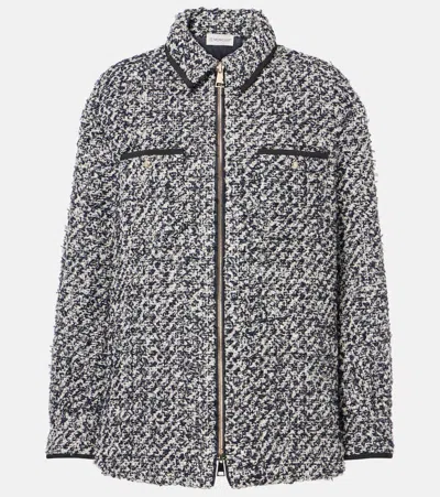 Moncler Tweed Bomber Jacket In 0