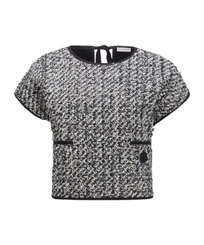 Moncler Short-sleeved Top In Navy
