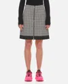 Moncler Black Tweed Mini Skirt In Black