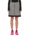 Moncler Black Tweed Mini Skirt In Black