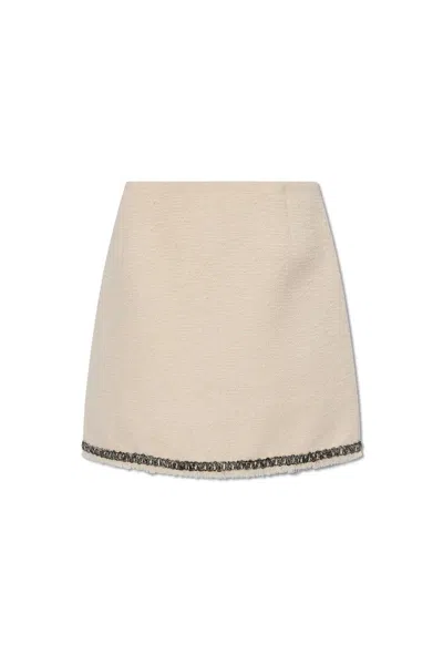 Moncler Tweed Mini Skirt In Miscellaneous