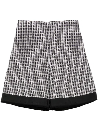 Moncler Tweed Shorts In White