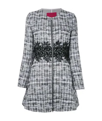 Moncler Tweed Waist-in Casual Jacket In Black