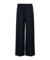 Moncler Twill Palazzo Trousers In Blue