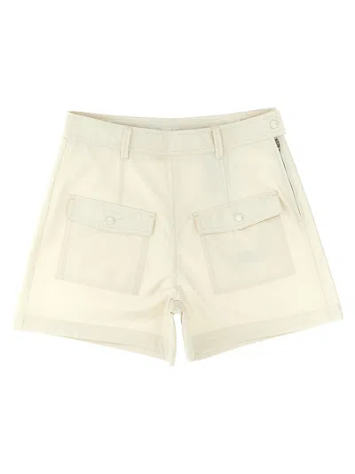 Moncler Kids' Twill Shorts In White