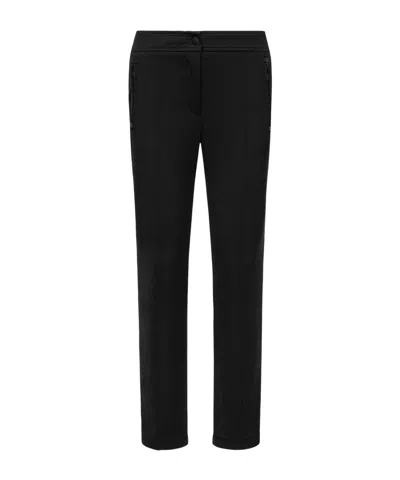 Moncler Twill Trousers In Black