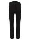 Moncler Black Stretch Pants In Black