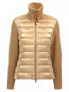 MONCLER TWO-MATERIAL CARDIGAN