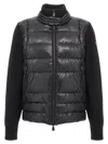 Moncler Black Wool Blend Tricot Cardigan In Black