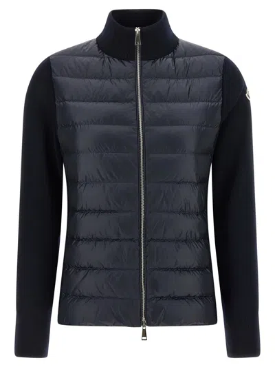 MONCLER MONCLER TWO-MATERIAL CARDIGAN
