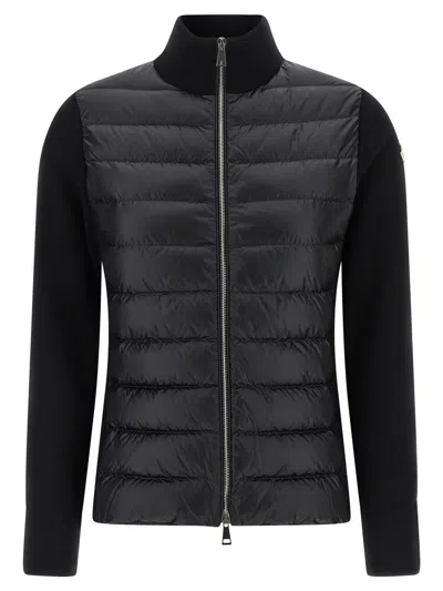 MONCLER MONCLER TWO-MATERIAL CARDIGAN