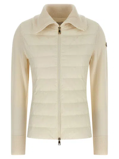 MONCLER MONCLER TWO-MATERIAL CARDIGAN