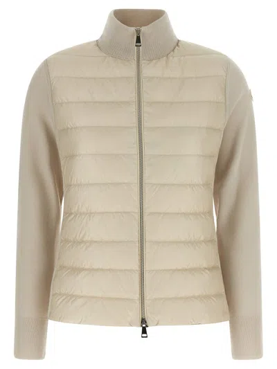 MONCLER MONCLER TWO-MATERIAL CARDIGAN