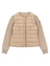 Moncler Two-material Cardigan In Pink