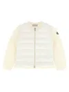 Moncler Two-material Cardigan In White