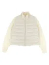 Moncler Two-material Cardigan In White